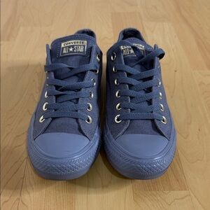 Converse All Star Navy Sneakers with Gold Details